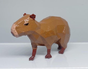 Capibara en miniatura de Runescape de la vieja escuela, impreso en 3D y pintado a mano (OSRS)