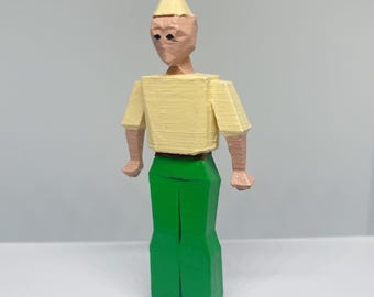 Gnomo infantil de RuneScape de la vieja escuela, modelo impreso en 3D y pintado a mano (OSRS)