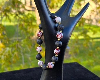 Blood spatter bracelet
