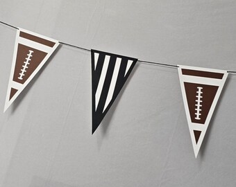 MDLLDM Football Party Decorations Set - Super Bowl Banner, Triangle Garland, Game Day Party Supplies For Home
