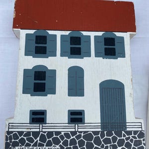 Cat&#39;s Meow,  Loraine Lighthouse , First Congregational Church, Wood Block Shelf Decor