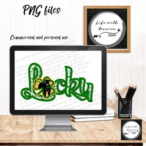 Suerte con ternero, espectáculo de stock, descarga digital instantánea, mostrando ganado, diseño de San Patricio, mostrar ganado, cerdo, cordero, cabra