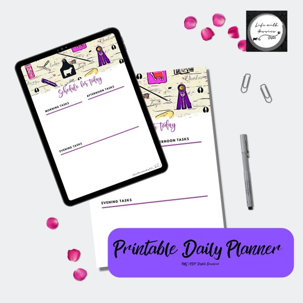 Stock show life daily planner 8.5x11/Digital Paper/Printable Paper/Instant Download/Digital Lined Paper/Writing Paper