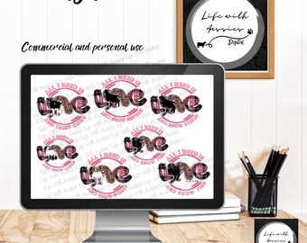 All you need is love bundle , show cattle, dairy cow, pig, lamb, goat, instant digital design, png, jpg, stock show, livestock, showing