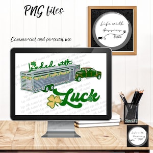 Loaded with luck without animals, stock show, instant digital download, showing livestock, st Patrick’s design, show cattle, pig, lamb, goat