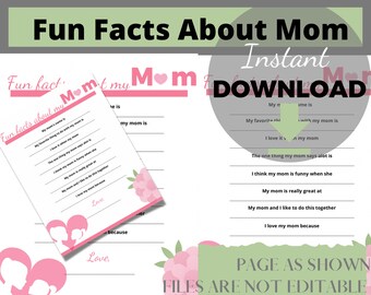 Fun Facts About Mom | Etsy