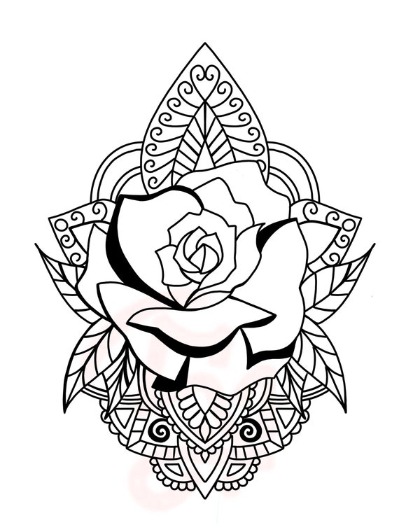 Rose Mandala SVG & PNG