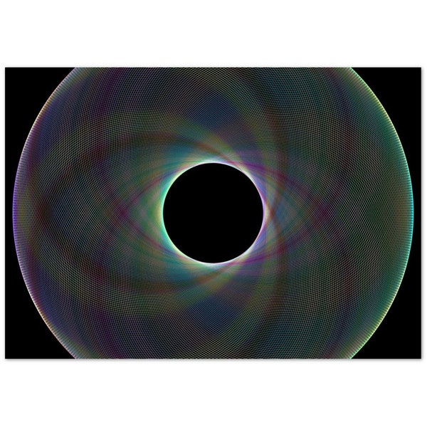 Rainbow Torus (Promo) - Mathematical Art - Created with Math and Code - 40x28 inch High-Resolution 300 dpi - Premium Matte Paper Poster