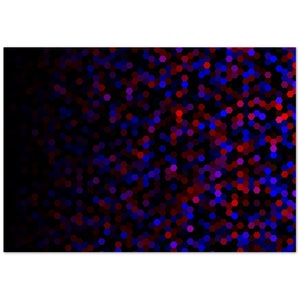 May include: Abstract background with a gradient of dark blue and red hexagonal shapes. The hexagons are arranged in a random pattern and create a shimmering effect.