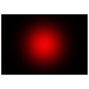 May include: A red background with a gradient effect, fading to black at the edges. The red area is textured with a honeycomb pattern.