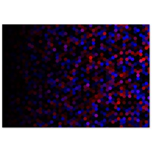May include: Abstract background with a gradient of dark blue and red hexagonal shapes.