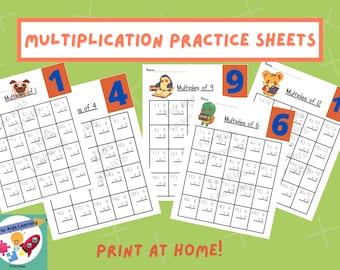 Multiplications 1-12, Educational Prints, Third Grade, Times Tables, Elementary School, Kids Math Sheets, Multiplication PDF, Homeschool