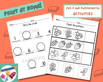 Educational, Fill the Number, I spy, Finish the Pattern, Homeschool, Preschool, Kindergarten, Search and Count, Kids Education, Practice