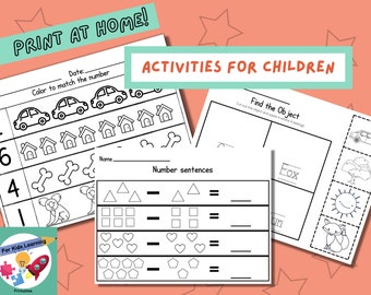 Education | Preschool | Homeschool | Kindergarten | Ages 4-6 | Numbers | Elementary | Color | Search and Count | Find the Object | Practice