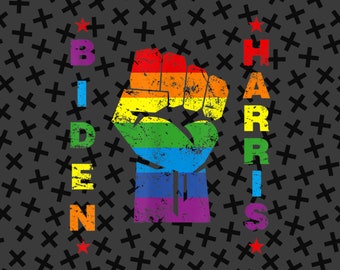 Biden-Harris Pride Design 20oz Skinny Straight & Tapered, Template for Sublimation, Full Tumbler Wrap, Shirt Transfers PNG Digital Download