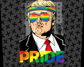 Trump Pride Design 20oz Skinny Straight & Tapered, Template for Sublimation, Full Tumbler Wrap, Shirt Transfers PNG Digital Download