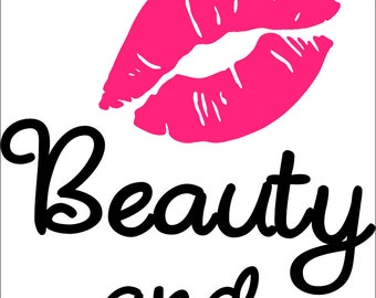 Beauty and the Beard Design PNG, SVG, PDF Digital Download