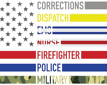 First Responder Flag svg, png cut files
