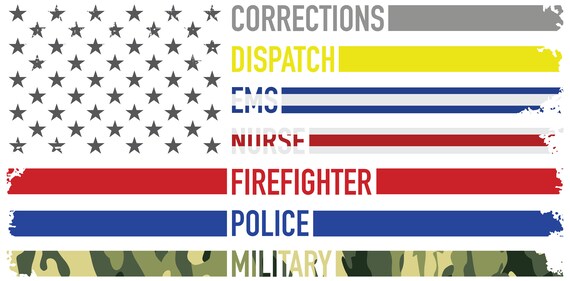 First Responder Flag Svg Png Cut Files - Etsy
