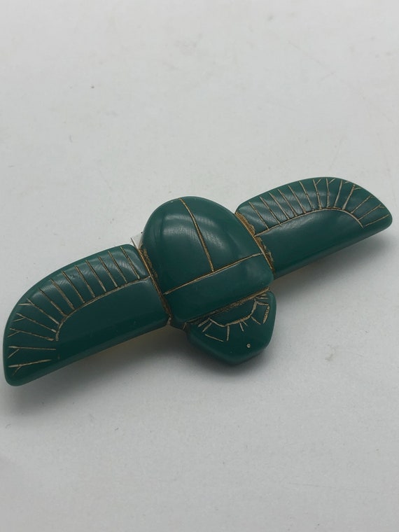 Antique Art Deco Bakelite Scarab Egyptian Revival 