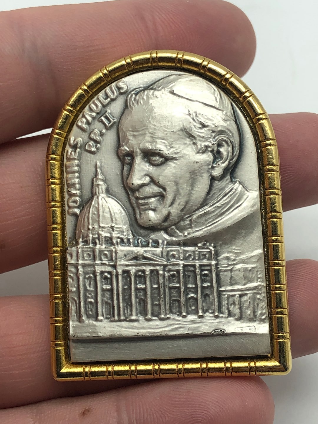 Vintage Sterling Silver Saint Pope John Paul II Small Devotional ...