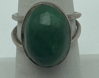 Vintage sterling silver green turquoise ring
