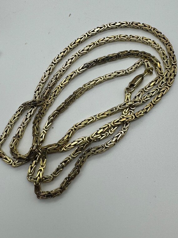 Vintage 14k Yellow Gold Byzantine Chain Link Nexkl