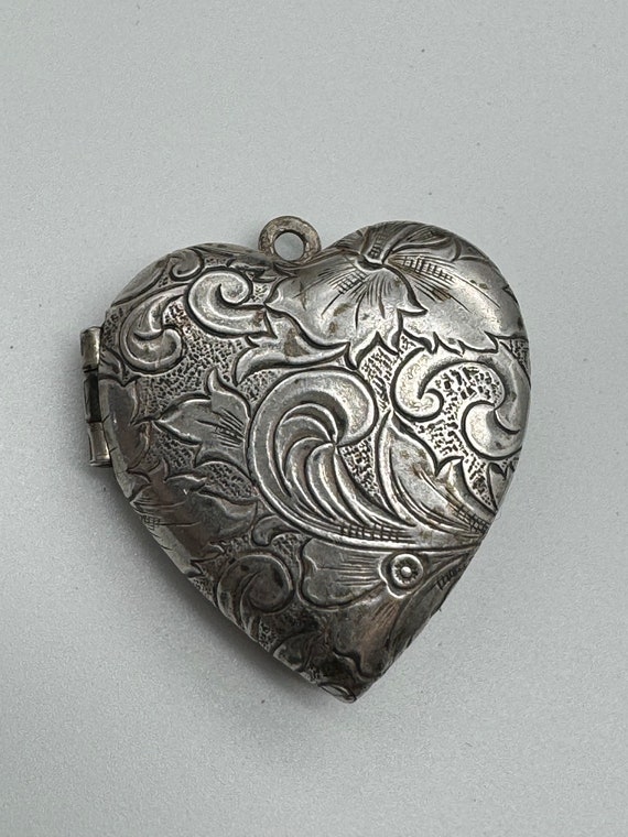 Antique Sterling Silver Heart Locket