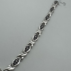 Vintage Sterling Silver Sapphire Bracelet