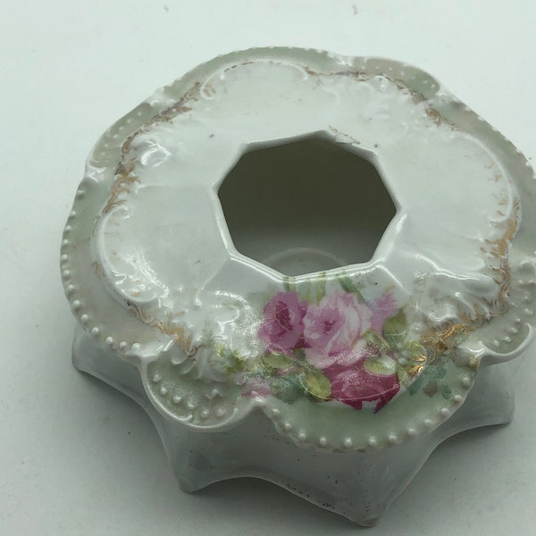 Antique R S Prussia Hair Receiver Cotton Ball Holder
