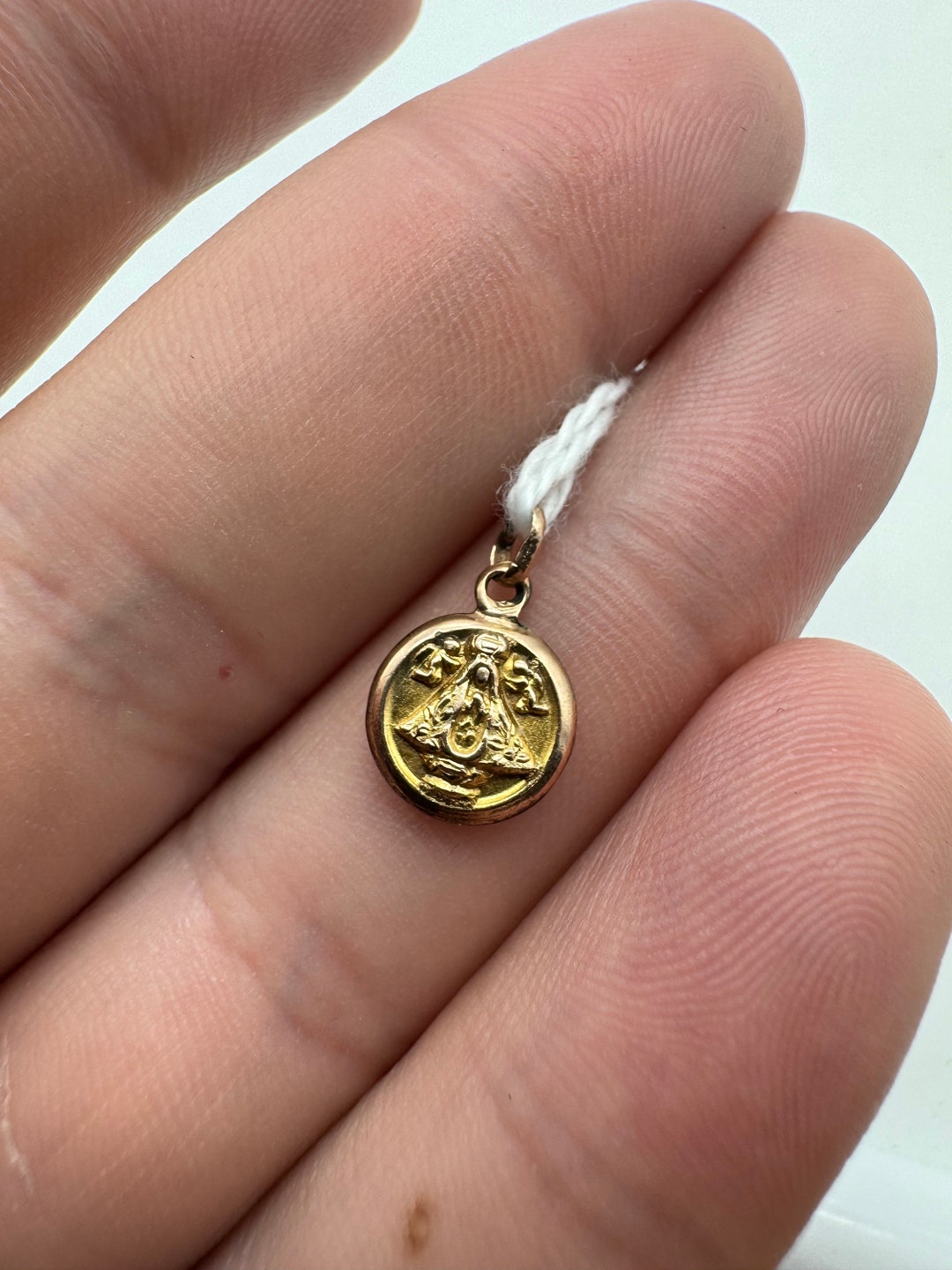 Vintage 14k Yellow Gold Our Lady of Guadalupe Pendant Charm - Etsy