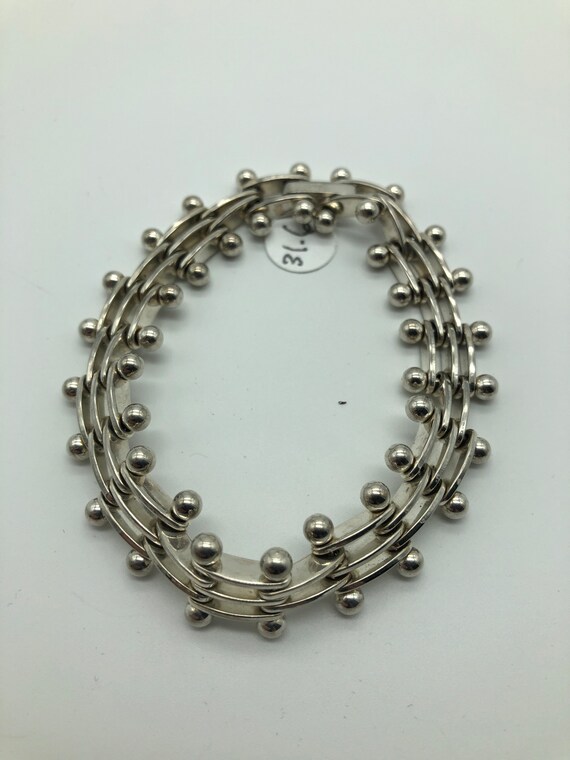 Vintage Sterling Silver Mens Bicycle Link Bracelet