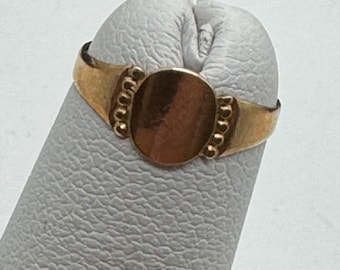 Antique 10k Yellow Gold Baby Signet Ring