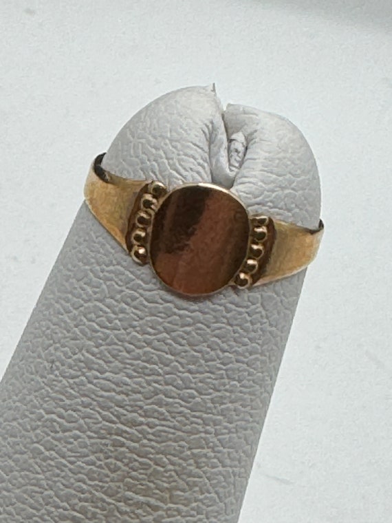 Antique 10k Yellow Gold Baby Signet Ring