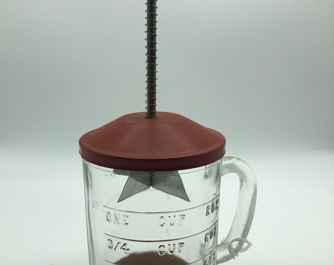 Vintage Red and Glass Nut Chopper Etsy