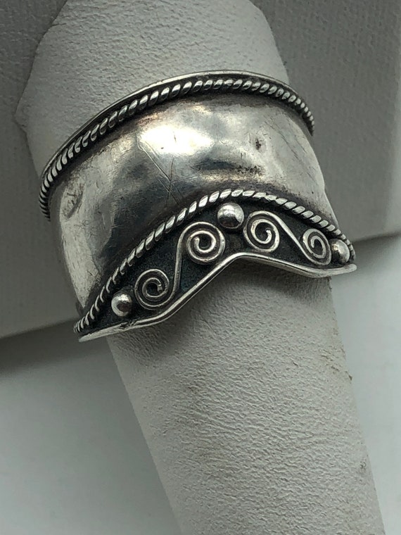 Vintage Sterling Silver Vermeil Bali Bond Ring