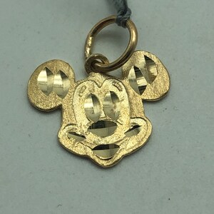 Mickey Mouse 14k Gold Charm Pendant Official Disney Jewelry - Etsy