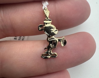 Vintage 10k Yellow Gold Mickey Mouse M&M Charm Pendant