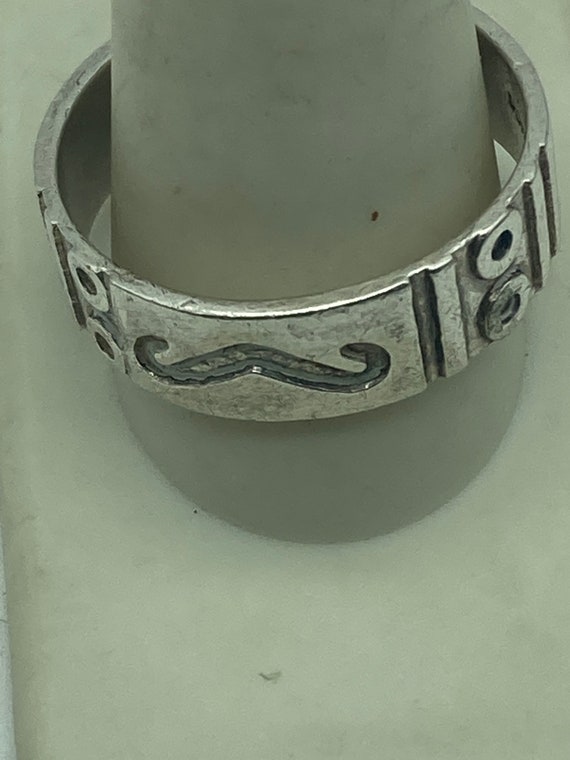 Vintage Heavy Sterling Silver Zuni Band - image 1