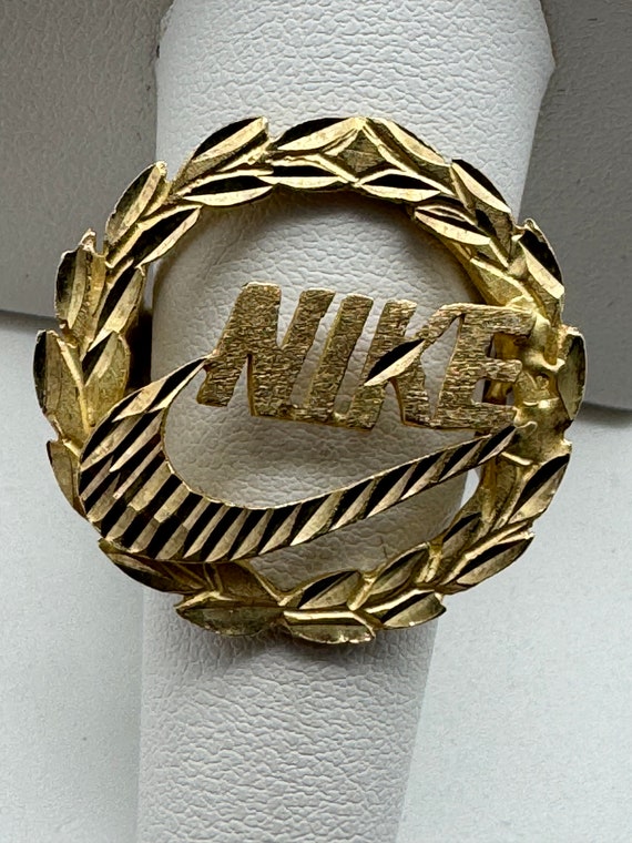 Vintage 10K Yellow Gold Nike Sports Ring