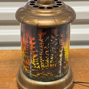 Vintage Forest Fire Motion Lamp