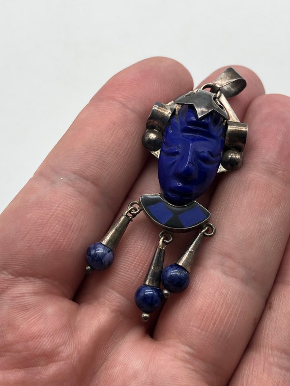 アクセサリー Vintage Mexican Silver Lapis Necklace925 Vintage Mexican Silver Lapis Necklace925
