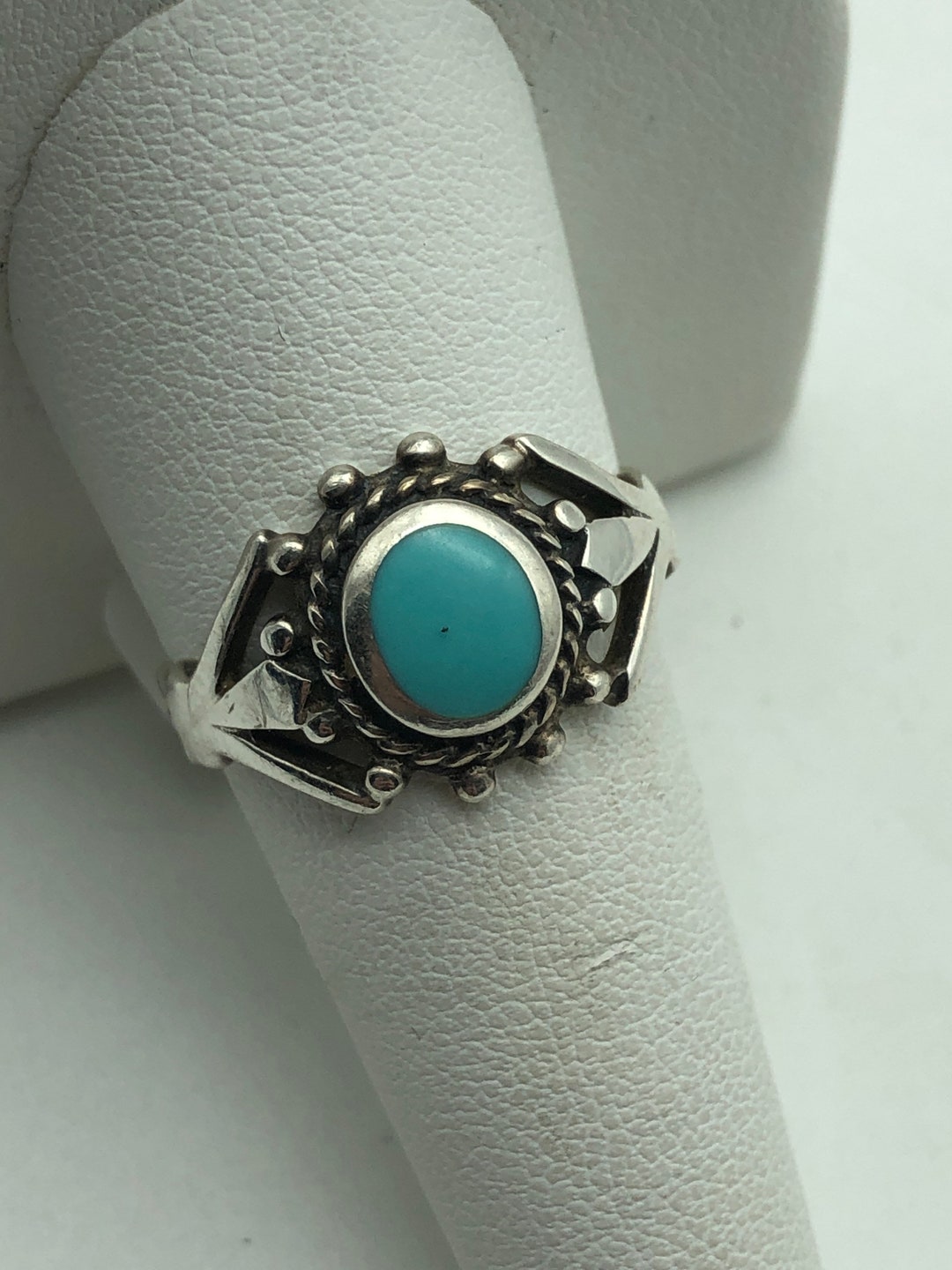 Vintage Sterling Silver Turquoise Native American Southwest Ring - Etsy