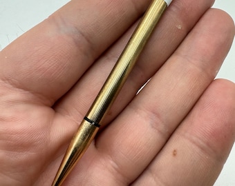 Antiqie Gold Filled Cross Mechanical Pencil Lead Necklace Pendant