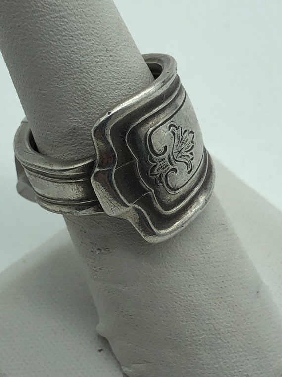 Vintage Sterling Silver Artsy Spoon Ring - image 5