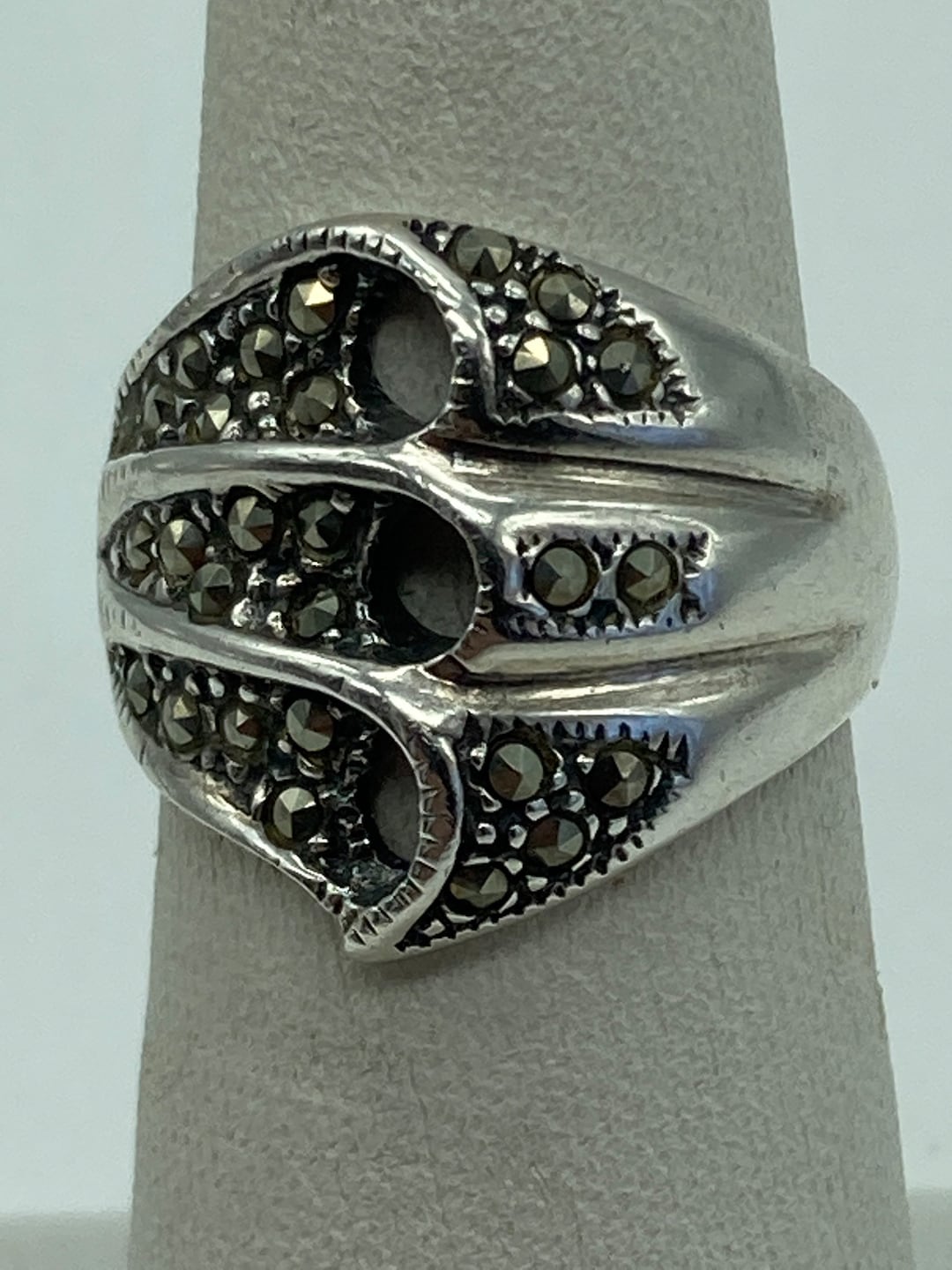 Marcacite Rings Vintage Sterling Silver Marcasite Ring - Etsy