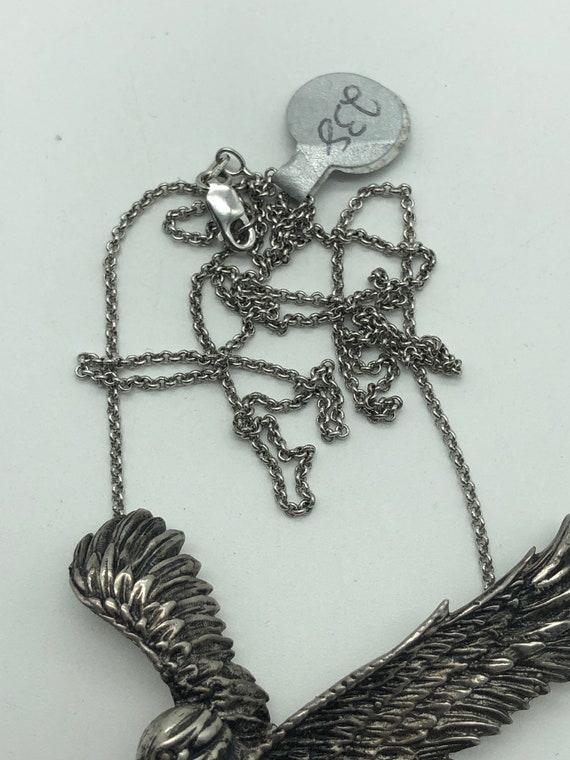 Sterling Silver Eagle Slide Necklace Pendant - image 3