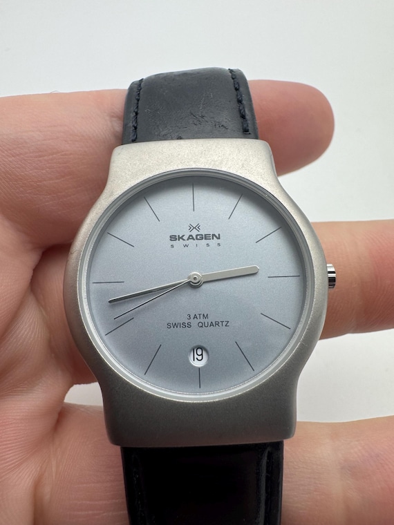 Vintage Skagen Leather and Metal Men display picture 2