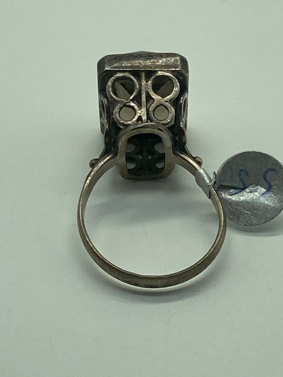 Vintage Sterling Silver Jasper Ring. - image 3