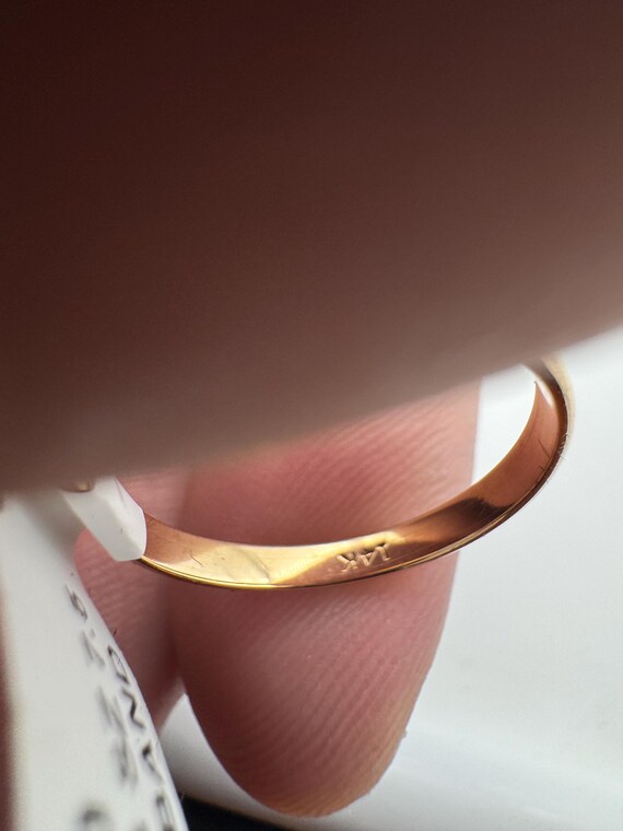 Vintage 14k Yellow Gold Thin Band - image 2